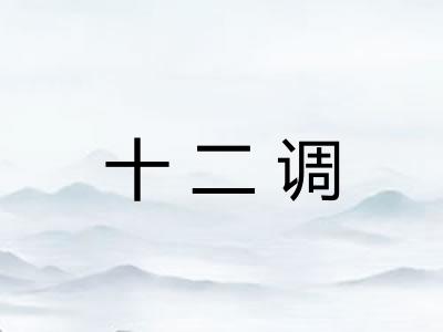 十二调