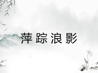 萍踪浪影