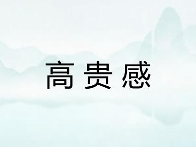 高贵感