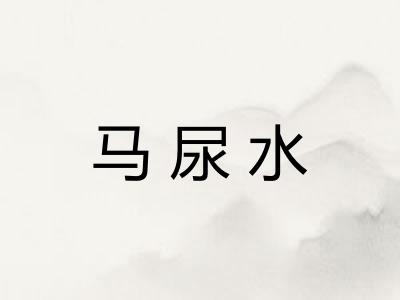 马尿水