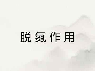 脱氮作用
