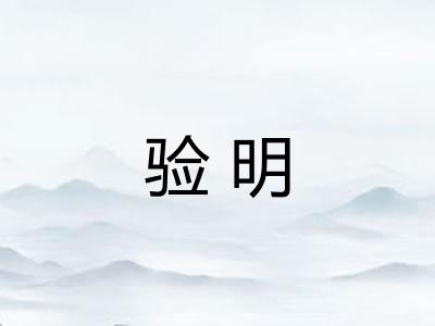 验明