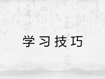 学习技巧