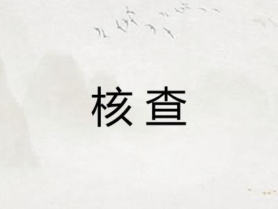 核查