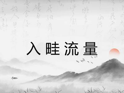 入畦流量