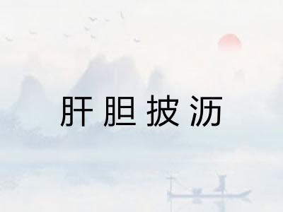 肝胆披沥