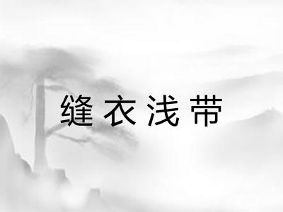 缝衣浅带