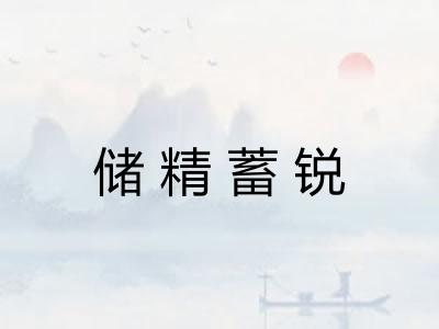 储精蓄锐