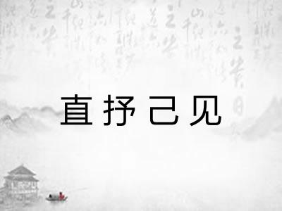 直抒己见