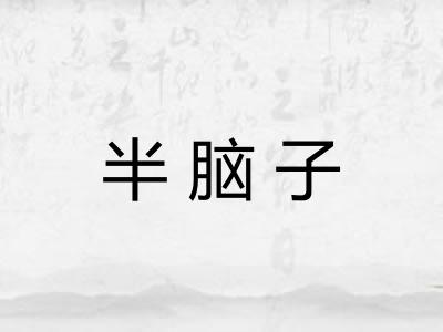半脑子