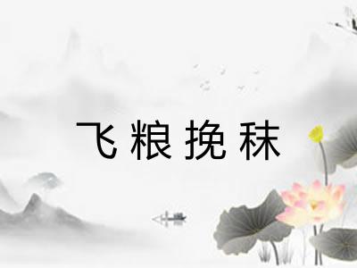 飞粮挽秣