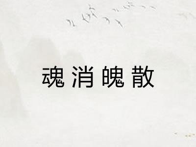 魂消魄散