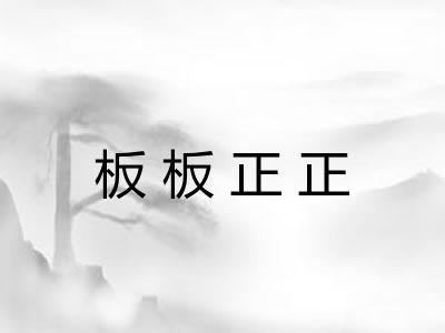 板板正正