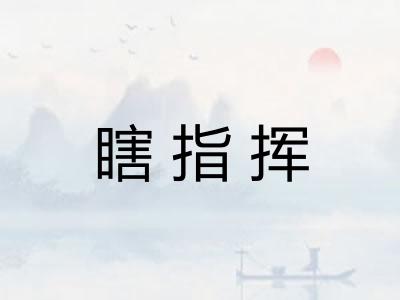 瞎指挥