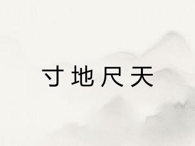 寸地尺天