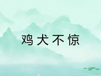 鸡犬不惊