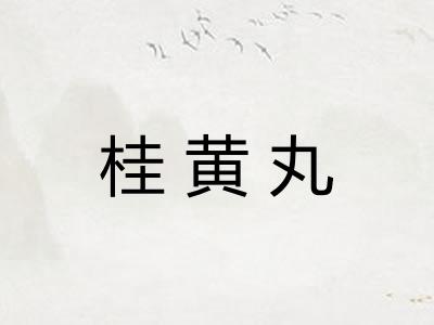 桂黄丸