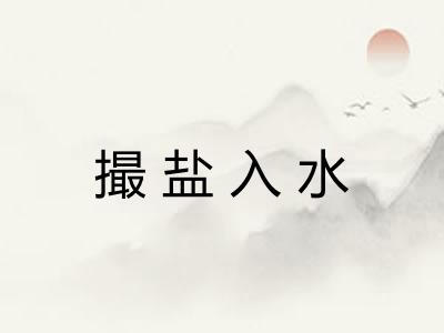 撮盐入水