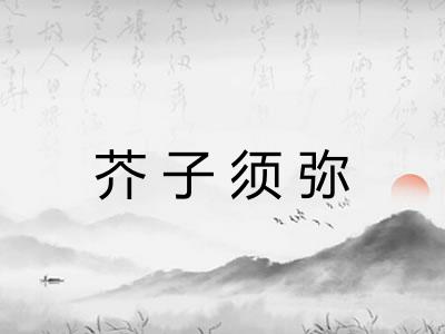 芥子须弥 芥子须弥