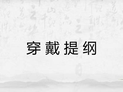 穿戴提纲
