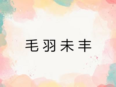毛羽未丰