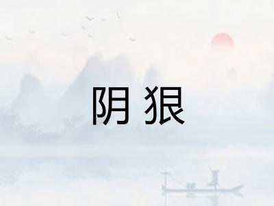 阴狠