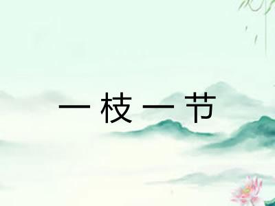 一枝一节