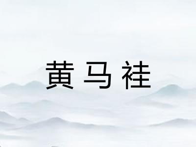 黄马袿
