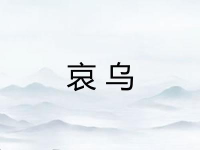 哀乌