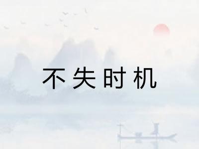 不失时机