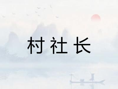 村社长