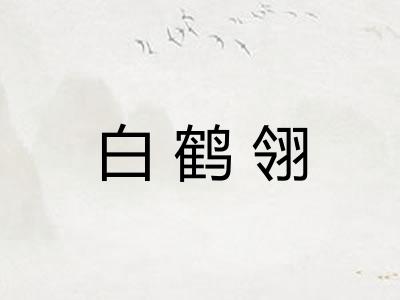 白鹤翎 白鹤翎