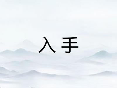 入手