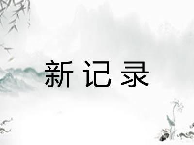 新记录