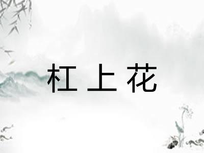 杠上花