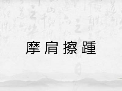 摩肩擦踵