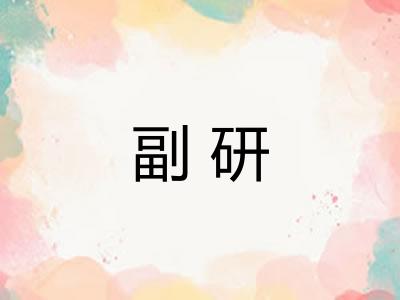 副研