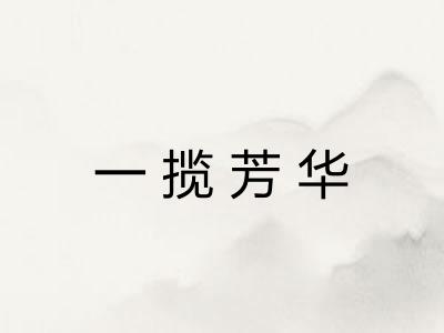 一揽芳华