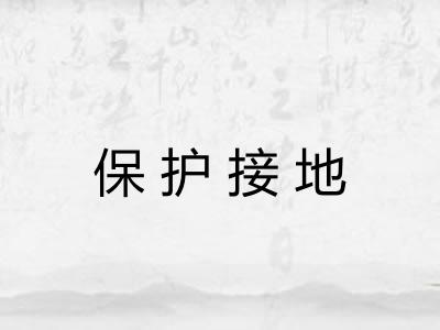 保护接地