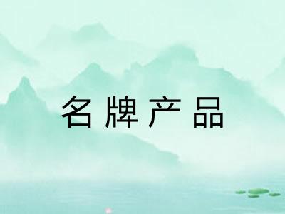 名牌产品
