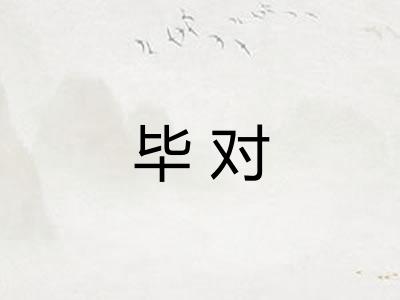 毕对