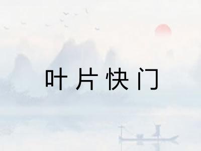 叶片快门