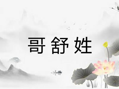 哥舒姓
