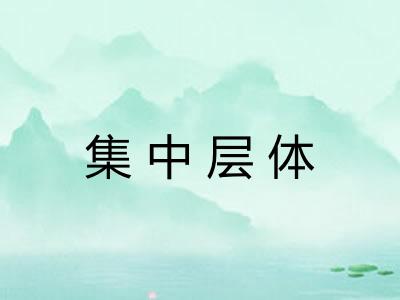集中层体