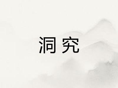 洞究