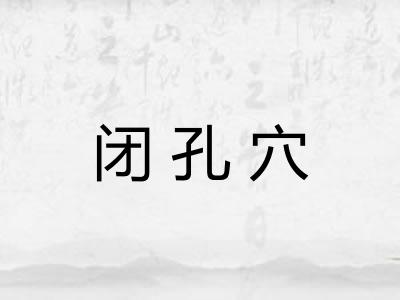 闭孔穴