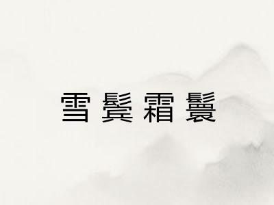 雪鬓霜鬟