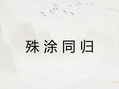 殊涂同归