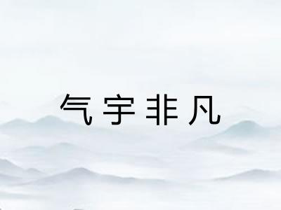 气宇非凡