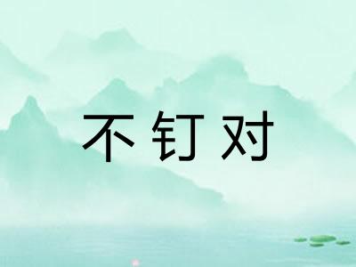 不钉对